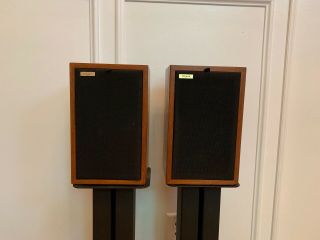 Rogers Ls3/5a Monitor Speakers 15 Ohms Rare Gold Label 1324 A And B.
