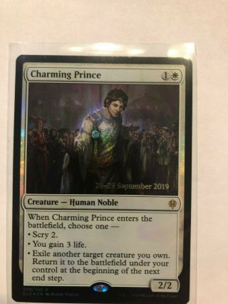 Mtg Throne Of Eldraine Charming Prince Prerelease Foil X1 Nm - In Hand -