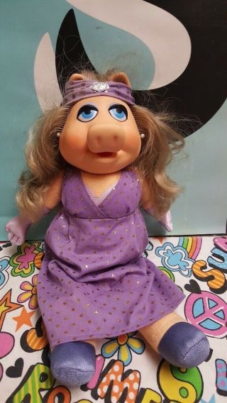 Miss Piggy Dress Up Doll Vintage Fisher Price 13 "
