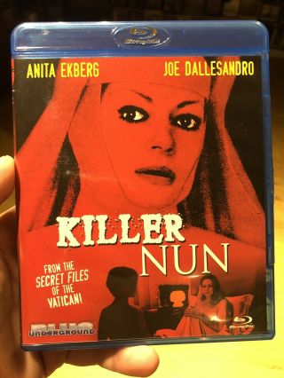 The Killer Nun (blu - Ray Disc,  2012) Oop Rare Nunsploitation Horror Anita Ekberg