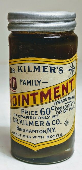Dr Kilmer ' s U & O Anointment Medicine Antique Bottle Box Full Contents Direction 3