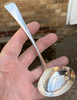 A Good Quality Early Antique Solid Silver Table Ladle,  “batemans” Of London 1806