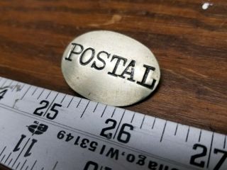1900 RARE POSTAL TELEGRAPH DELIVERY MAIL US Post Office USPO BADGE 3