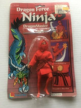 Vintage 1985 Lanard Toys Dragon Force Ninja Red Female Dragonmaster Rare Nos