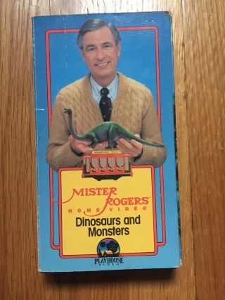 Mister Rogers Home Video Dinosaurs And Monsters Vhs - Rare And Oop