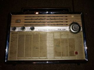 Vintage Rare National Panasonic T100f Lw - Sw - Mw - Fm 4 Band Radio 1960 