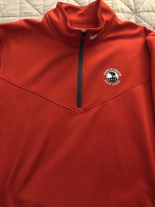 Rare Nike Pebble Beach Red 1/4 Zip Pullover - Medium
