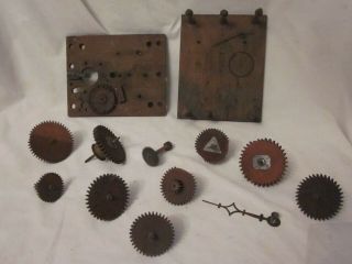 Parts Antique Wooden Clock Gear Parts Old Wood Part Gears Mechanism