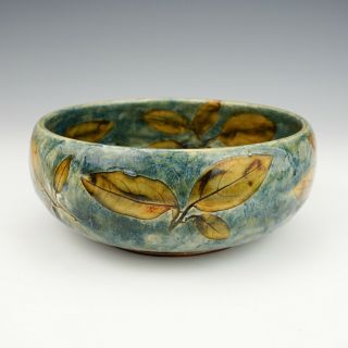 Antique Royal Doulton Stoneware - Natural Foliage Bowl - Art Nouveau