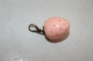 Rare Juicy Couture Large Pink Strawberry Charm Hard To Find 1 1/4 "