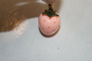 RARE JUICY COUTURE LARGE PINK STRAWBERRY CHARM HARD TO FIND 1 1/4 