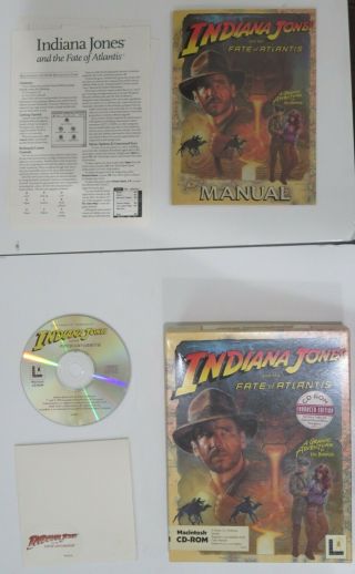 Indiana Jones And The Fate Of Atlantis Mac Edition Rare Collectible Game