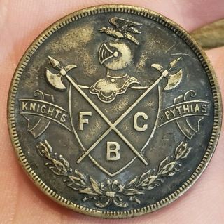 Rare Early 1900s Knights Of Pythias Made A Pythias Blank Member Medal Token Coin