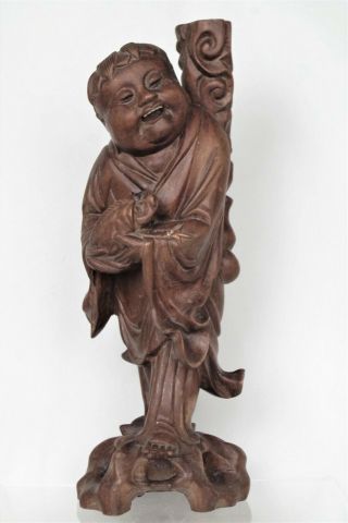 Fantastic Antique Chinese Hand - Carved Wooden Figure