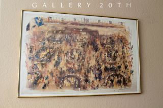 Rare Leroy Neiman Stock Market Limited Orig.  Lithograph 1977 Exchange Painting