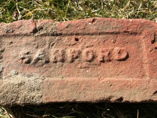 1922 Antique Clay Brick Sanford Brick Co Of Suffolk County Long Island Ny
