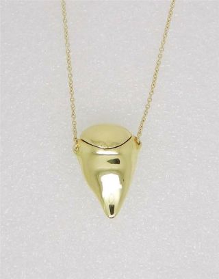 Tiffany & Co.  Elsa Peretti 18k Yellow Gold Necklace 24 " - Rare - Unique - Lb2079