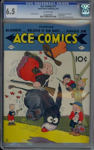 Ace Comics 11 Cgc 6.  5 Ow 1938 1st App Of The Phantom 2nd Highest Graded Rare