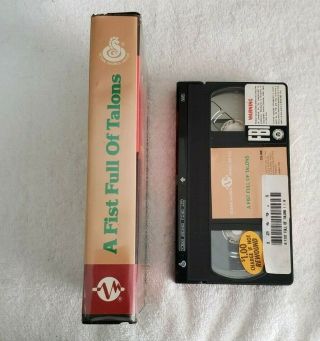 A Fistful Of Talons Billy Chong Ocean Shores VHS Kung Fu Rare 3
