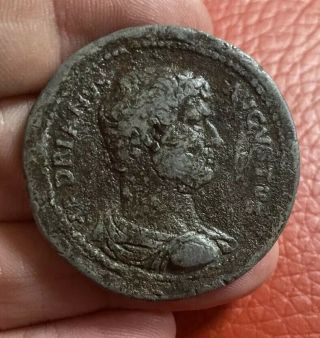 Roman Hadrianus Sestertius Contemporary Forgery Rare
