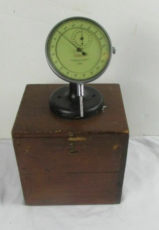 Federal Precision Dial Indicator 1/10000 Model 304 In Wood Box Rare