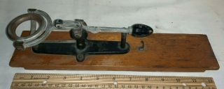Antique Signed Reliable Egg Scale Wood & Cast Iron Base Vintage Farm Tool Grader