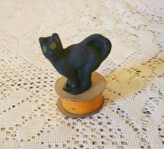 Rare German Black Cat Candy Container 1920 