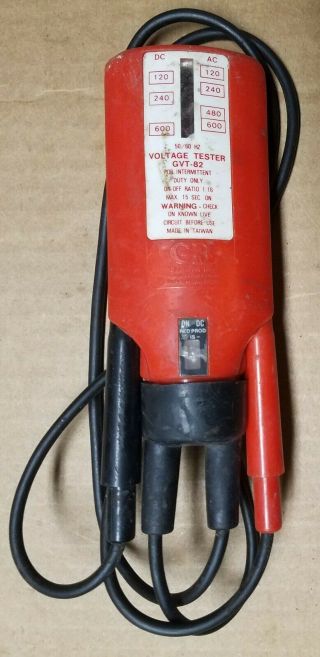 Vintage Gardner Bender Gvt - 82 120 - 600 Ac/dc Dual Solenoid Voltage Tester