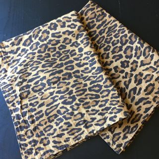 Ralph Lauren Rare Aragon Pair Pillow Shams Leopard Medieval Htf Standard Size
