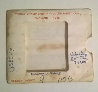 World Cup 1966 Season Ticket Wallet / Pouch - Rare