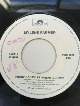 Mylene Farmer Rare Polydor Promo Canada Pos 1022,