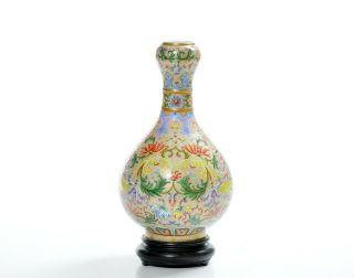 An Extremely Rare And Fine Chinese Famille Rose Porcelain Vase