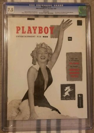 Cgc 7.  5 December 1953 Playboy 1 Hugh Hefner & Marilyn Monroe Rare