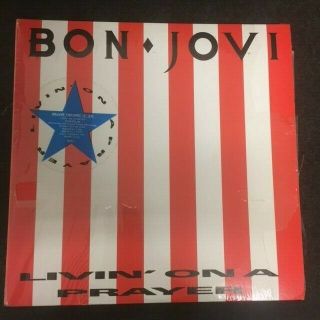 Bon Jovi Rare Livin On A Prayer Canadian Gatefold Double 12 " Collectors Bonx - 1