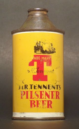 Extremely Rare Tennents Cone Top Beer Can - Glasgow,  Scotland