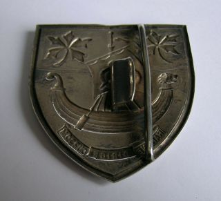 An Arts and Crafts silver buckle,  Greenwood and Watts,  London,  1937 2