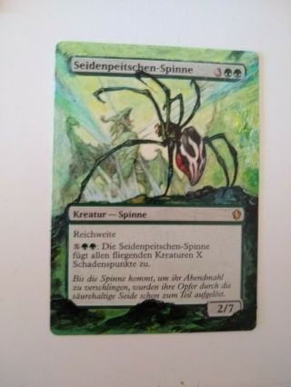 Hand Painted Mtg Magic Alters - German Silklash Spider Commander / Cube Rare