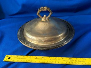 Reed & Barton 1201 Silverplate Bowl Serving Dish W/ Lid Ornate Vtg Antique