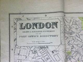 Large Post Office Directory Map Folding Material