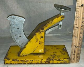 Antique Graham Egg Grading Scale Yellow Farm Tool Vintage Grader Chicken Old