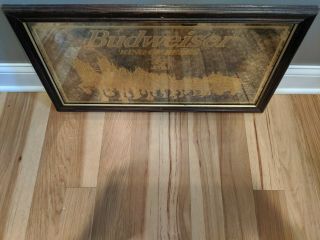 Rare Vintage Budweiser Beer GOLD 3D Clydesdale Mirror Smoked Sign Picture 2