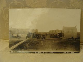 Antique Postcard Rppc Blue Hill,  Ne View Of Gage Street 1884 Unposted