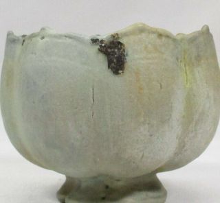 B872: Korean unusual shaped cup of blue porcelain ware of Goryeo style 2
