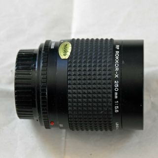 Minolta Rf Rokkor - X 250mm 1:5.  6 Mirror Lens - Rare