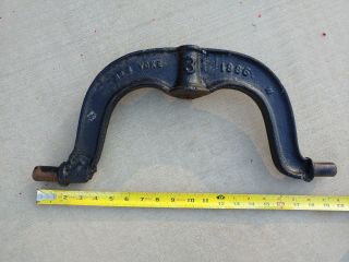 Antique Cast Iron 1886 G.  S.  Bell School Or Farm Bell Yoke/ Cradle 3 Metal