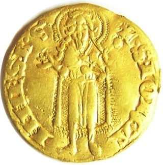 Medieval Florence Gold Florin Of Alberti Del Giudice 1311 - 1315 A.  D.  Rare