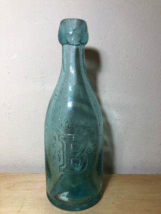 Antique H Batterman Brewing Co. ,  Brooklyn,  Ny Beer Bottle Hand Blown Blob Top