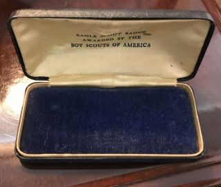 1930s Bsa Boy Scouts Of America Eagle Scout Medal Empty Case Box Antique