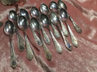 Italy Silver Spoons Marked 800 Teaspoons X12 See Photos 173 Grams 6.  1 Oz