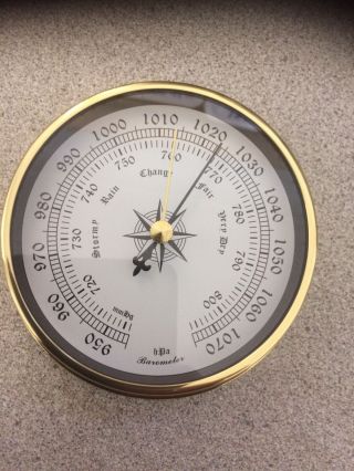 Barometer 115mm Diameter Brass Barometer